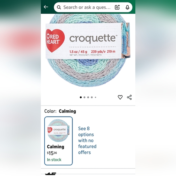 4 Pc Red Heart Croquette Yarn Colorway Calming - Picture 5 of 5